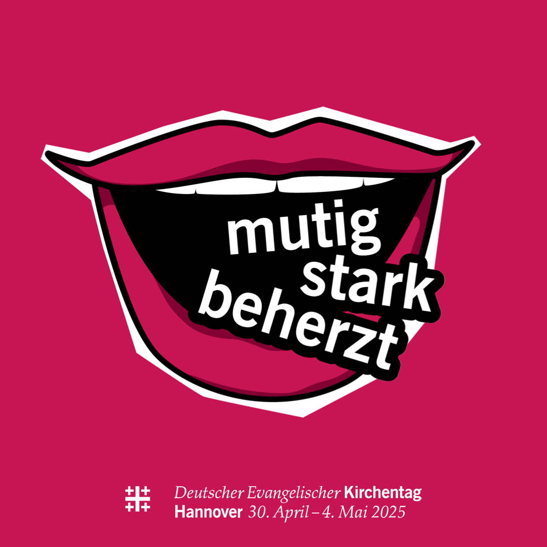 Logo mutig start beherzt deutscher evangelischer kirchentag
