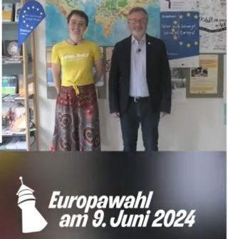 Studentin und Präsident der Hochschule